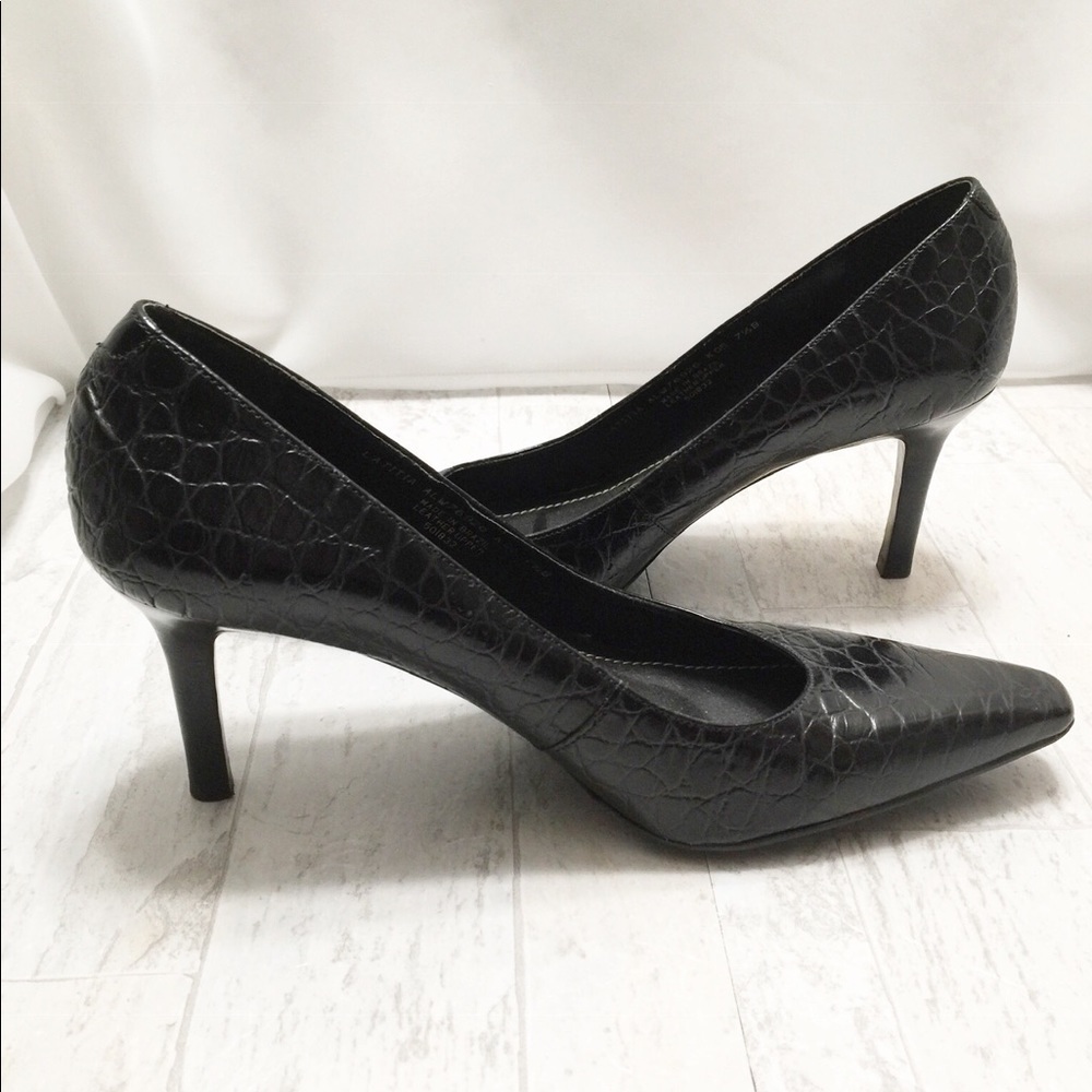 Ralph Lauren Latitia croc embossed heel 7.5